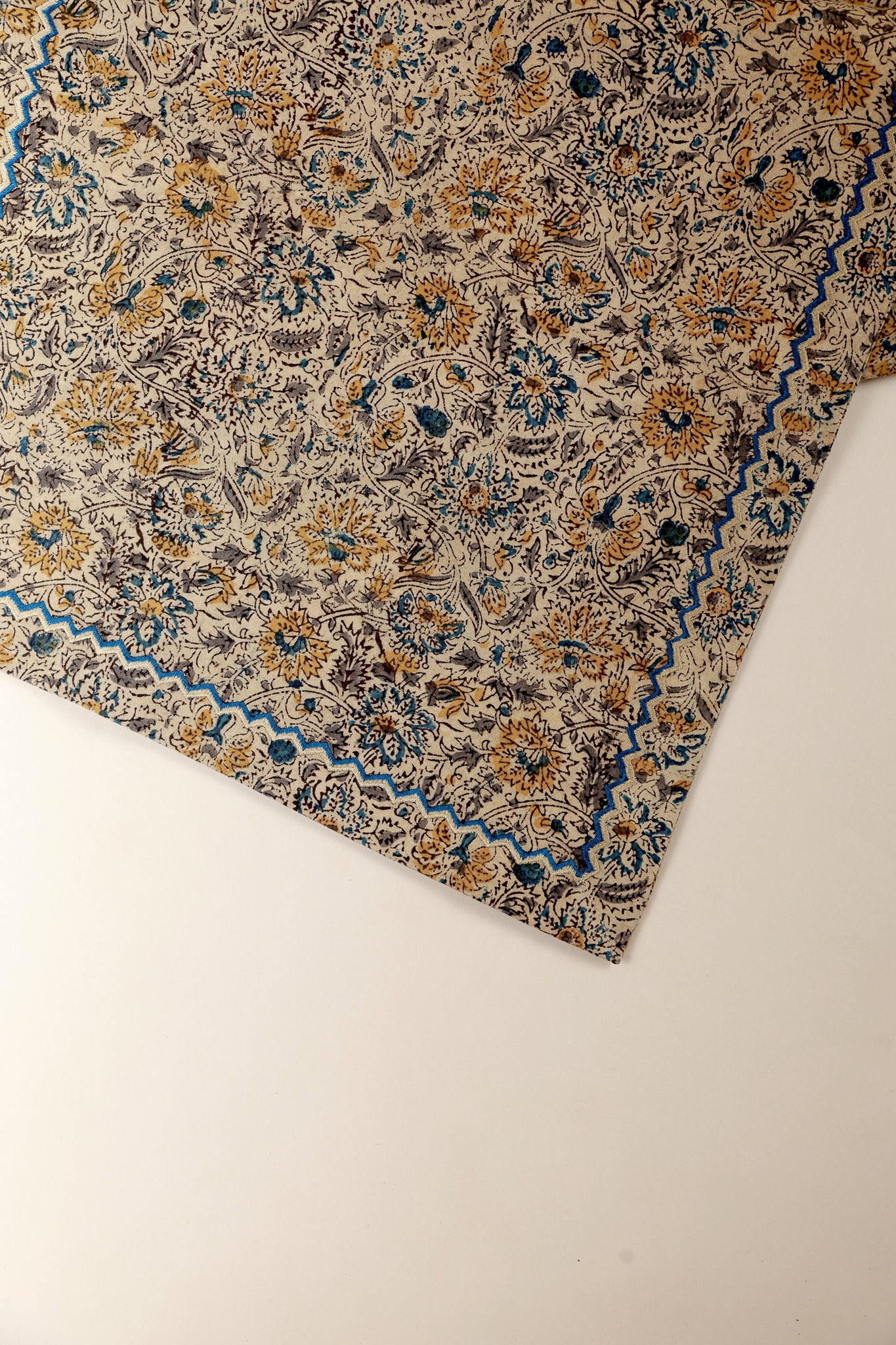 Golden Earth Kalamkari Table Runner