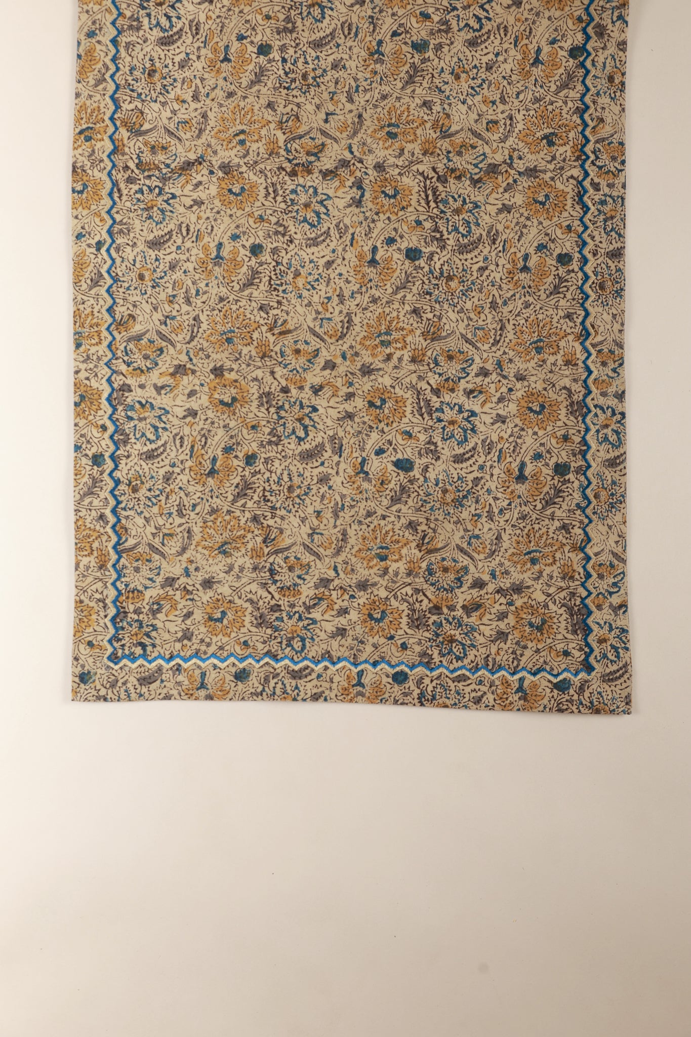Golden Earth Kalamkari Table Runner