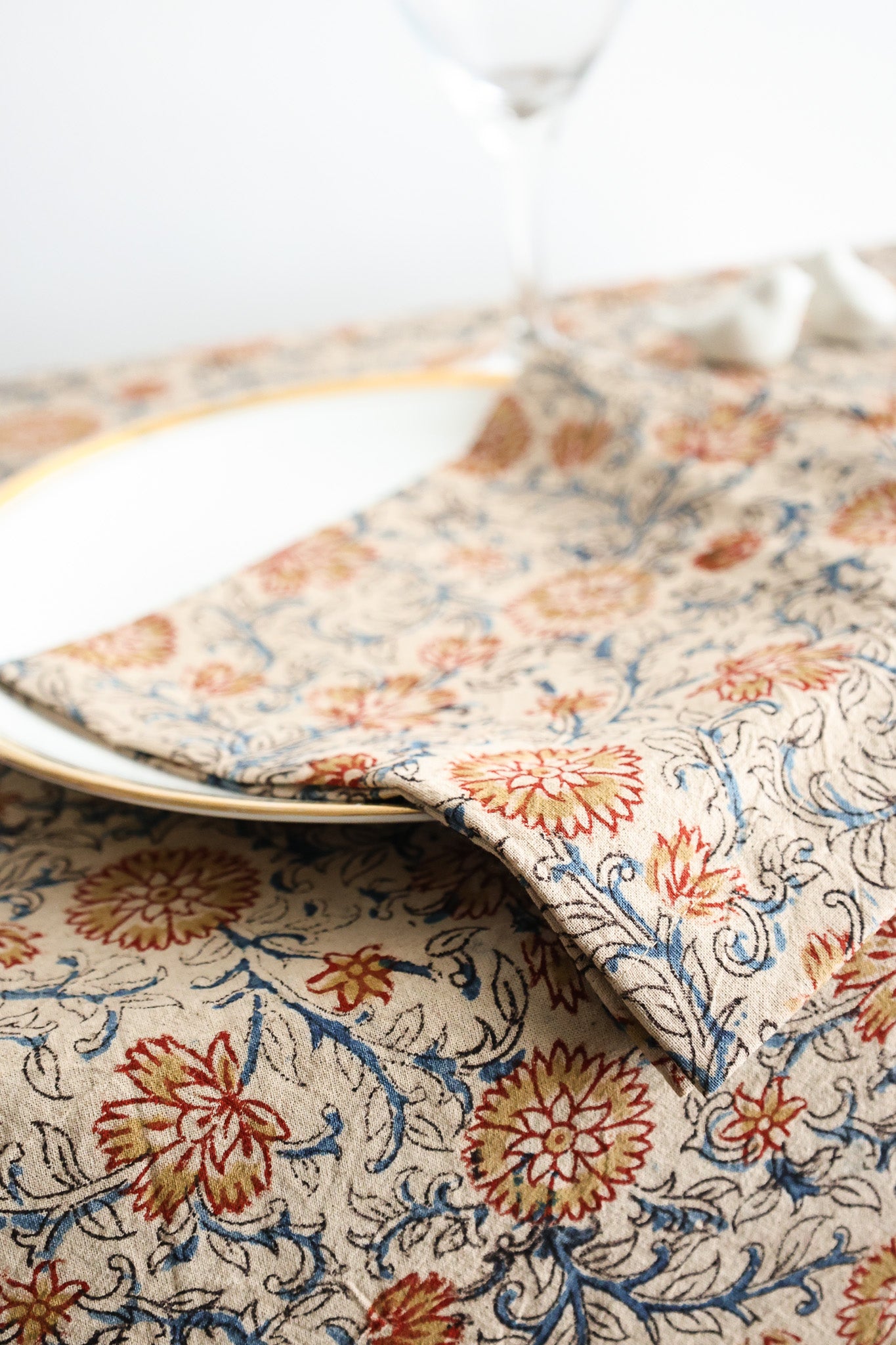 Sunset Horizon Kalamkari Table Cloth