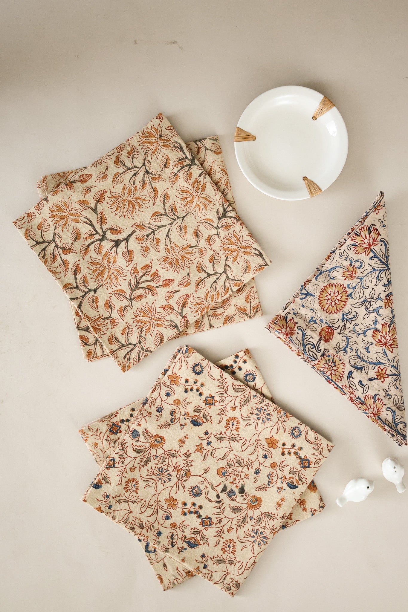 Ochre Grove Kalamkari Napkins, Set of 4