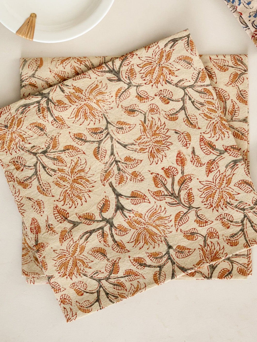 Ochre Grove Kalamkari Napkins, Set of 4