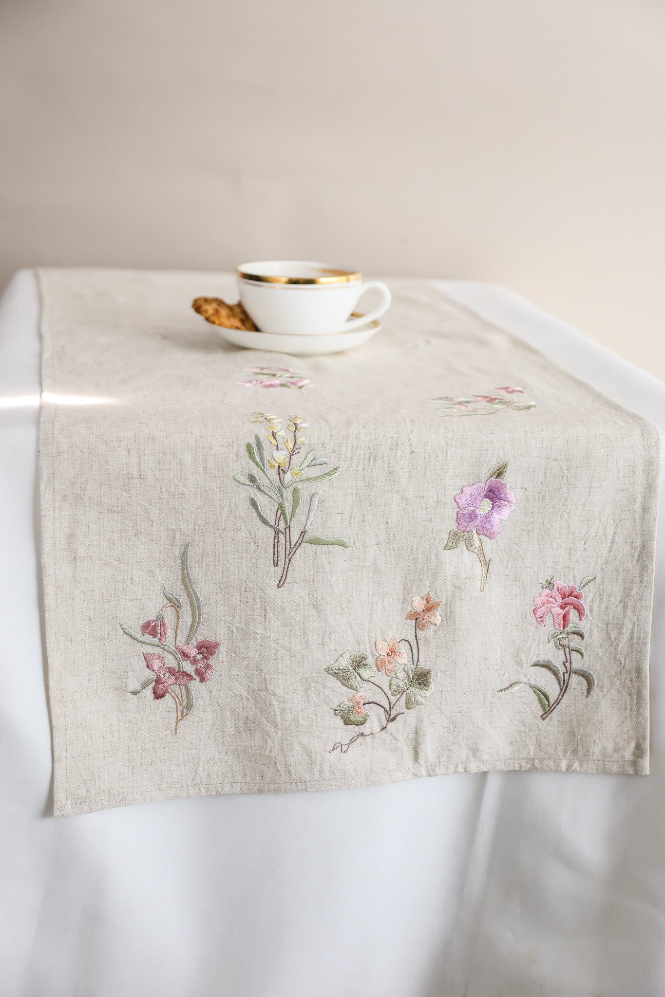 Enchanted Garden Embroidered Table Runner