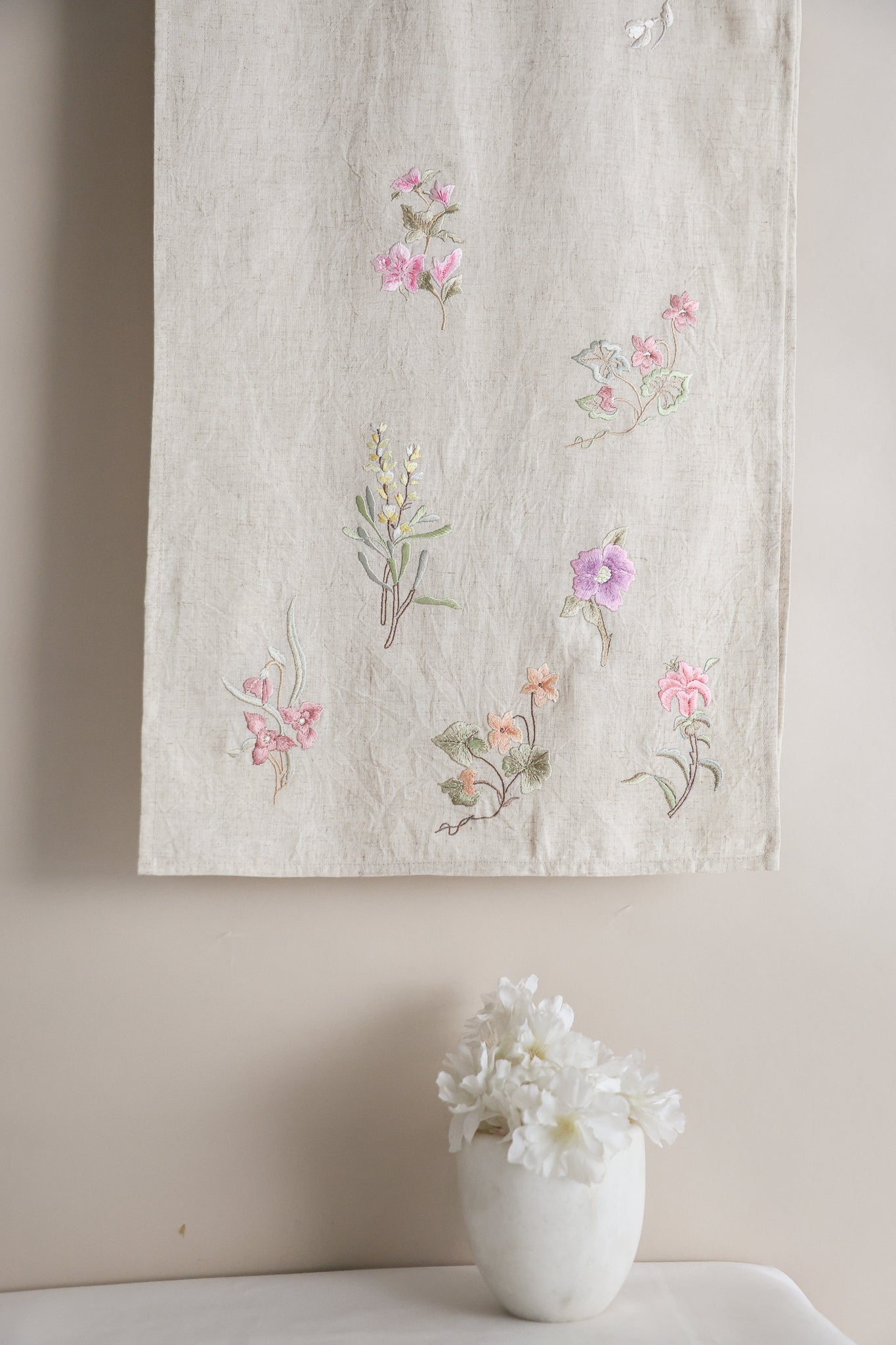 Enchanted Garden Embroidered Table Runner