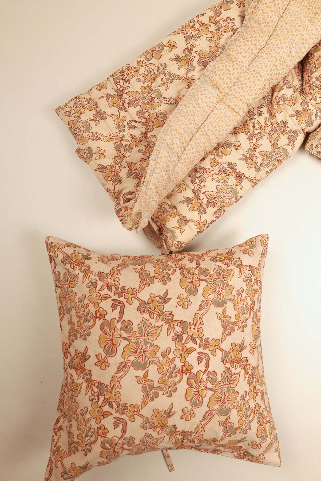 Autumn Whisper Kalamkari Pillow