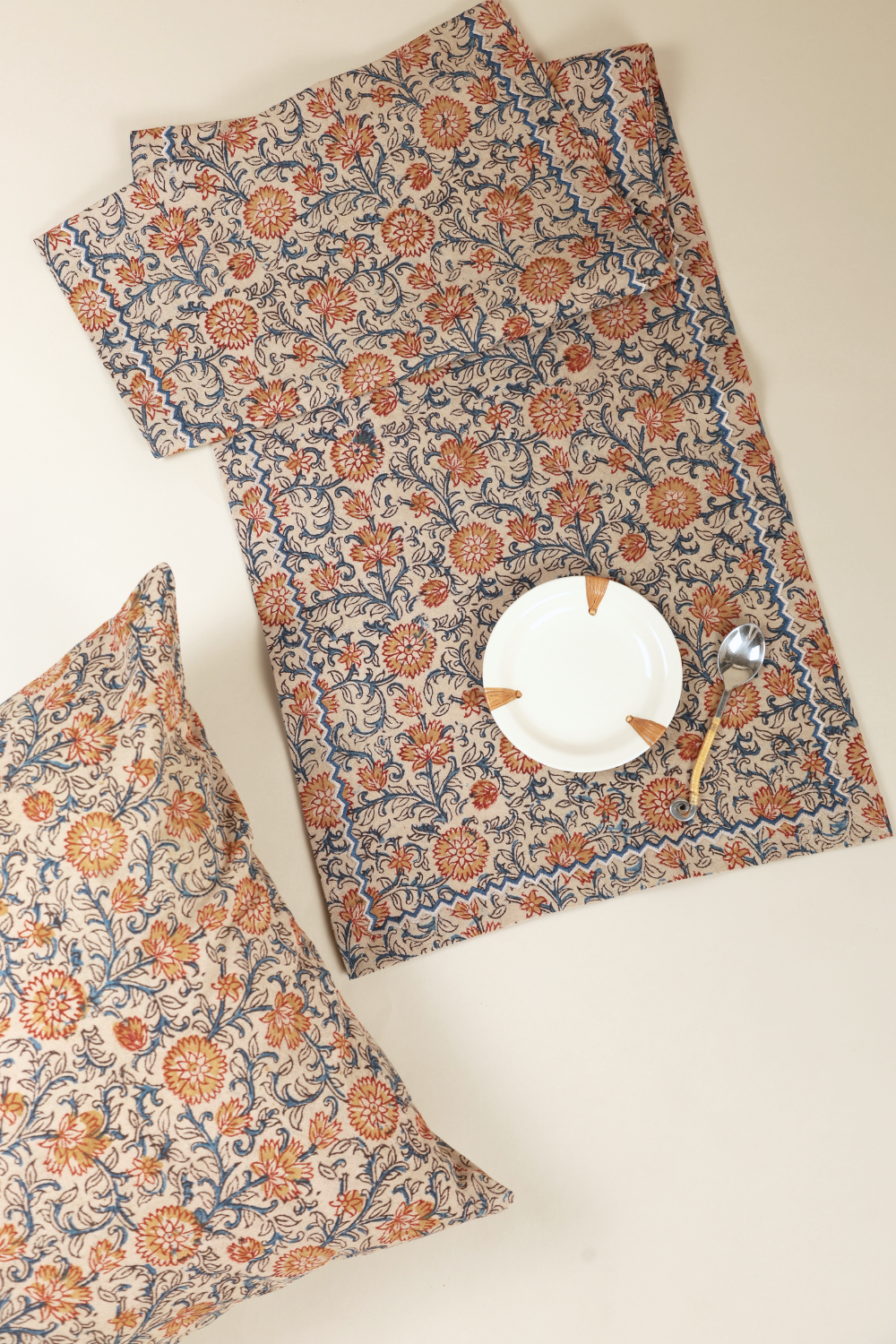 Sunset Horizon Kalamkari Table Runner