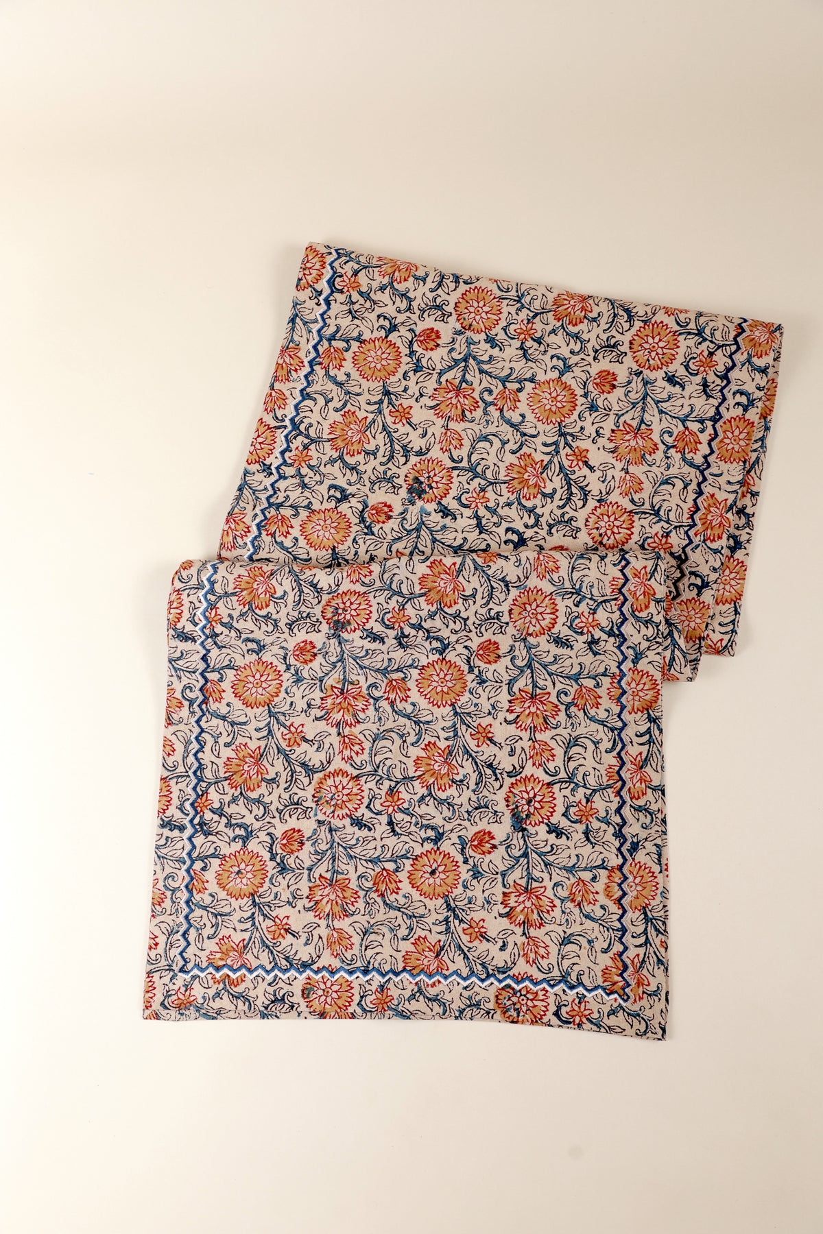 Sunset Horizon Kalamkari Table Runner
