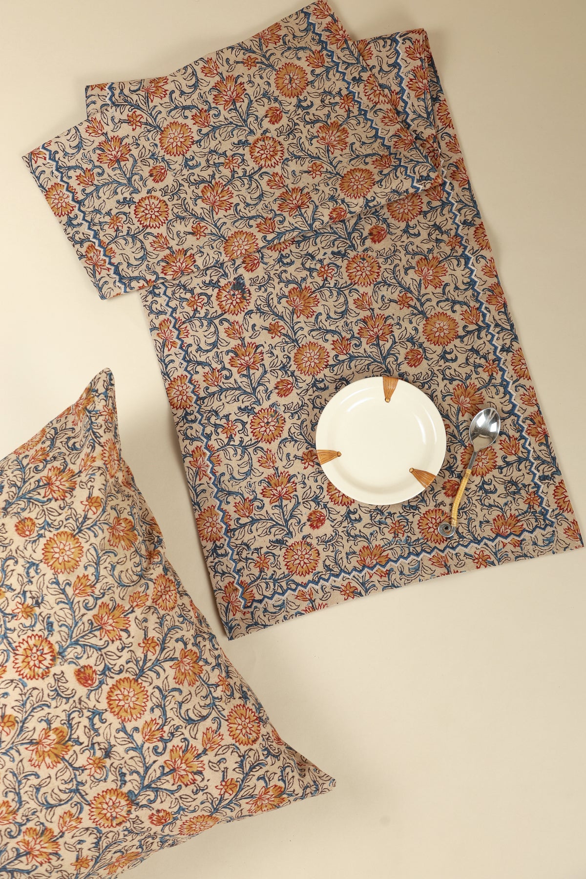 Sunset Horizon Kalamkari Table Runner