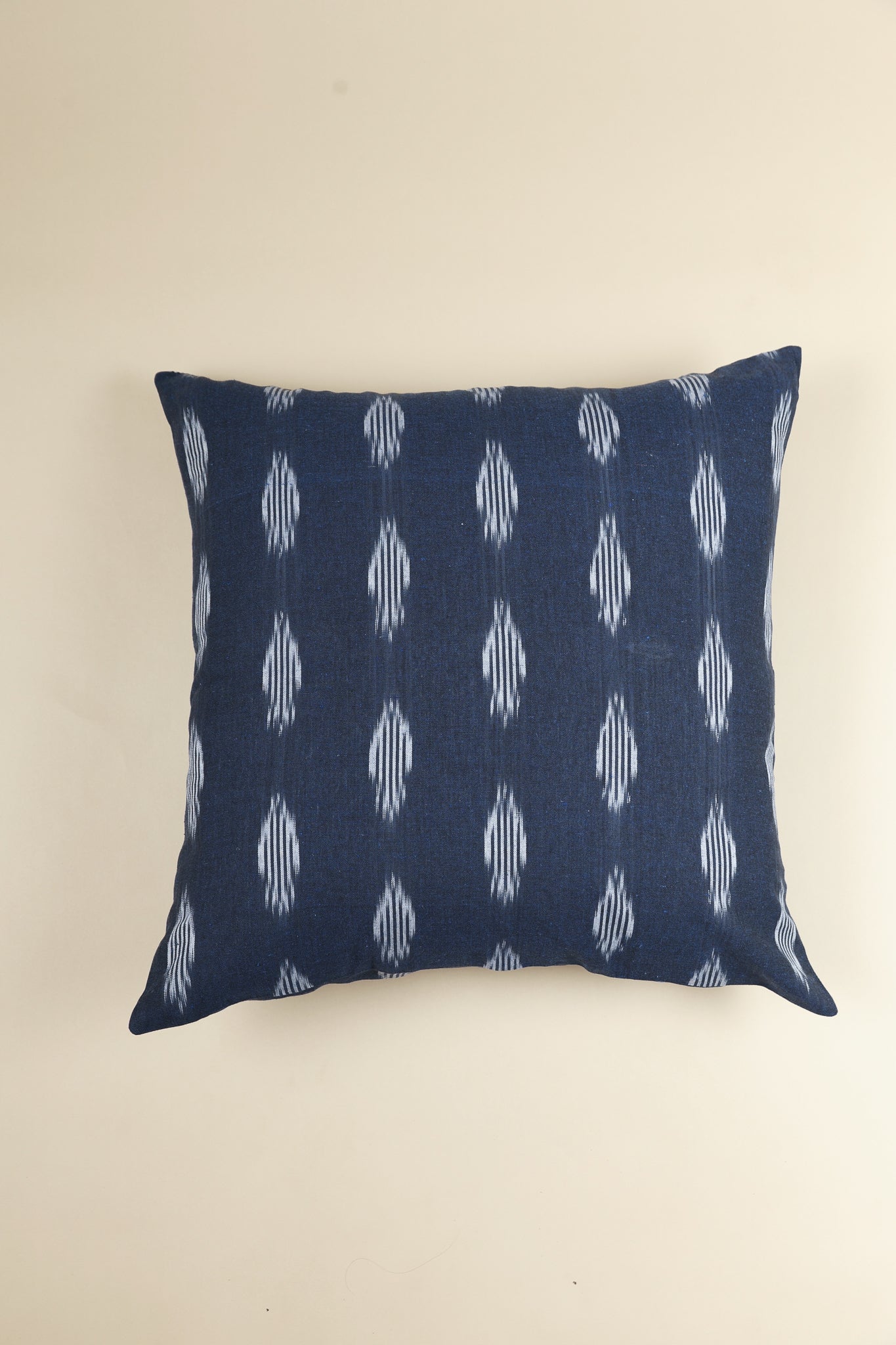 Midnight Blue Handwoven Ikat Pillow