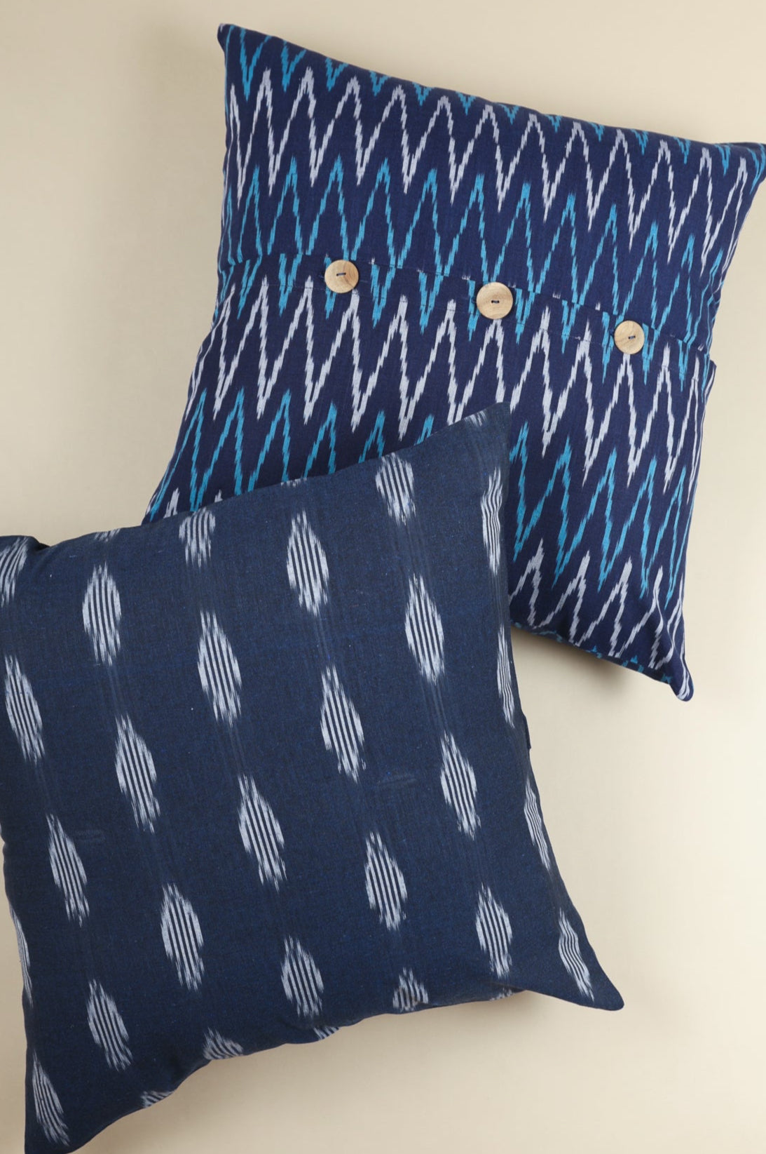Turquoise Tide Handwoven Ikat Pillow