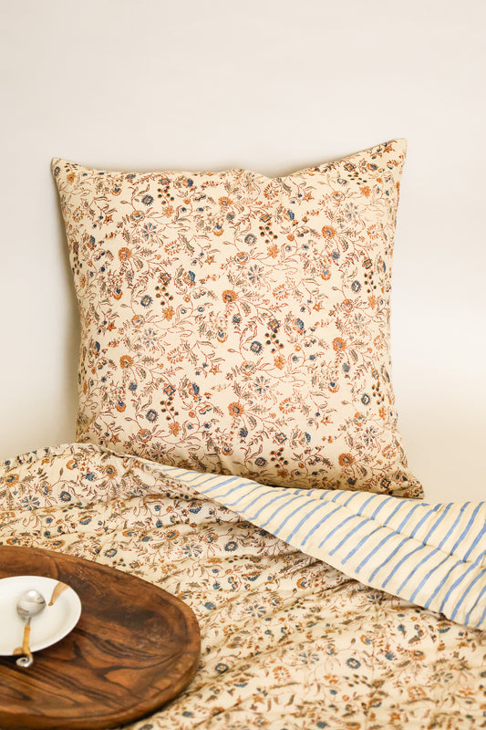 Wildflower Vines Reversible Cotton Quilt