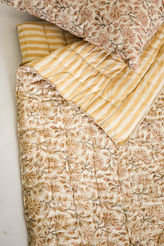 Ochre Grove Reversible Cotton Quilt