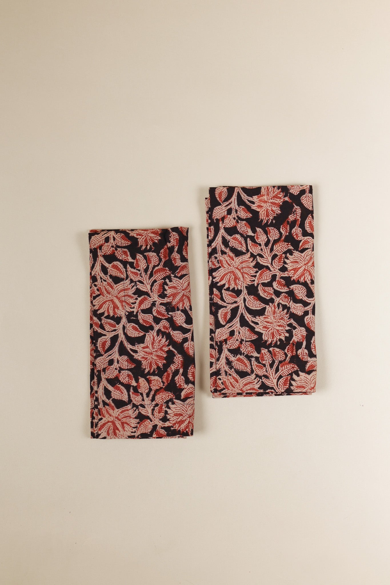 Noir Grove Kalamkari Napkins, Set of 4