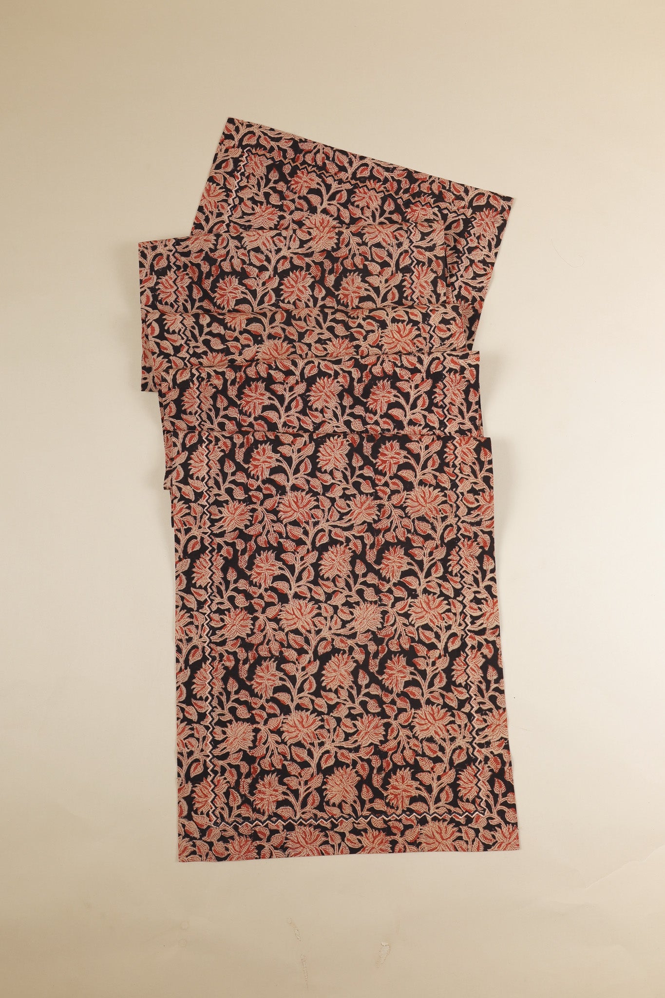 Noir Grove Kalamkari Table Runner