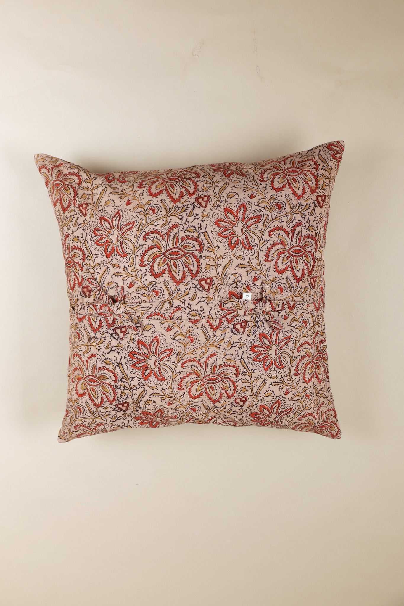 Amber Bloom Kalamkari Pillow