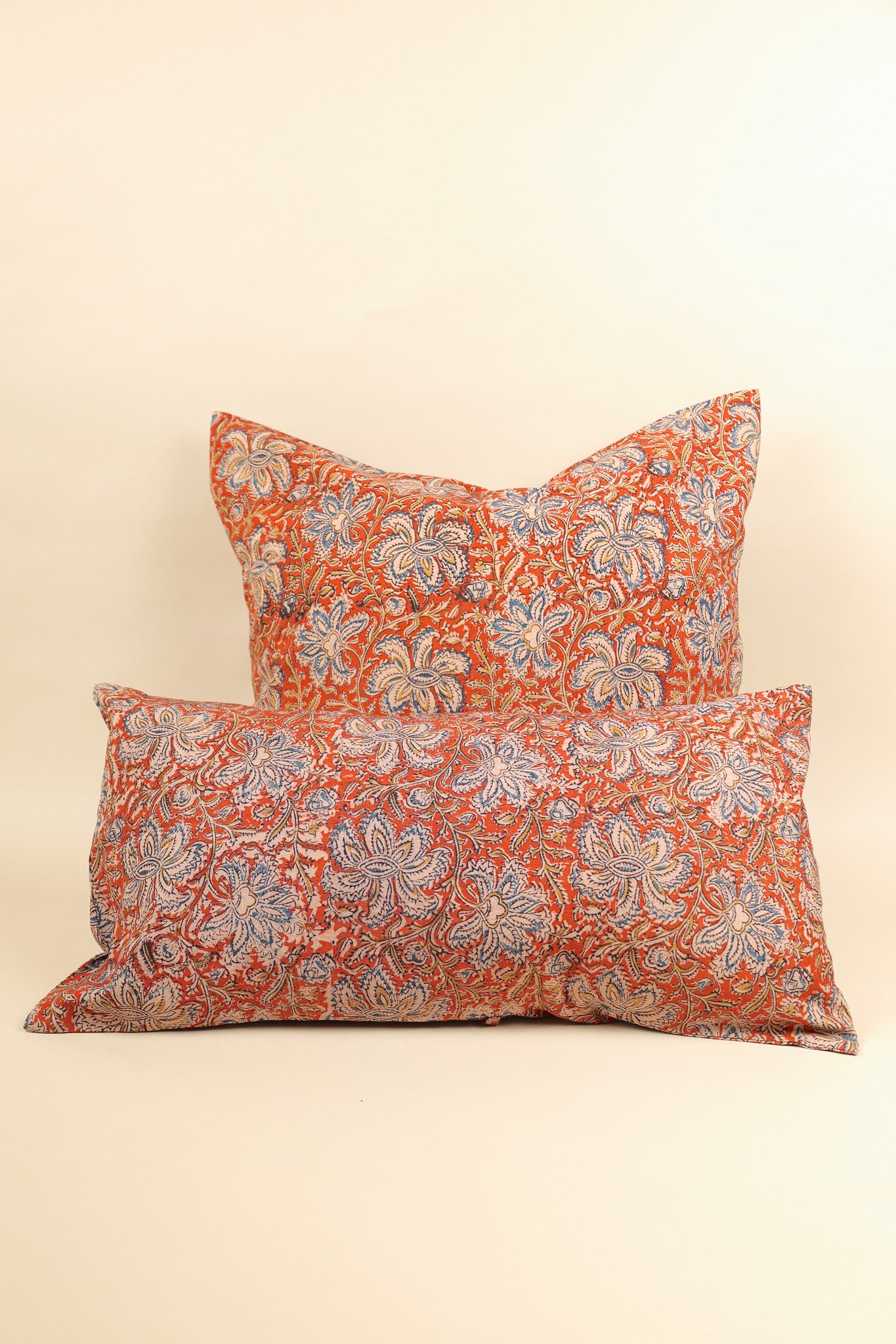Sienna Blossom Kalamkari Pillow