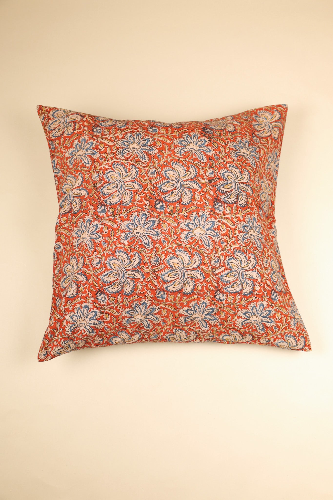 Sienna Blossom Kalamkari Pillow