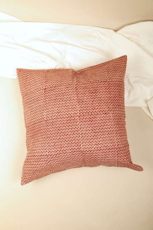 Crimson Dust Kalamkari Pillow