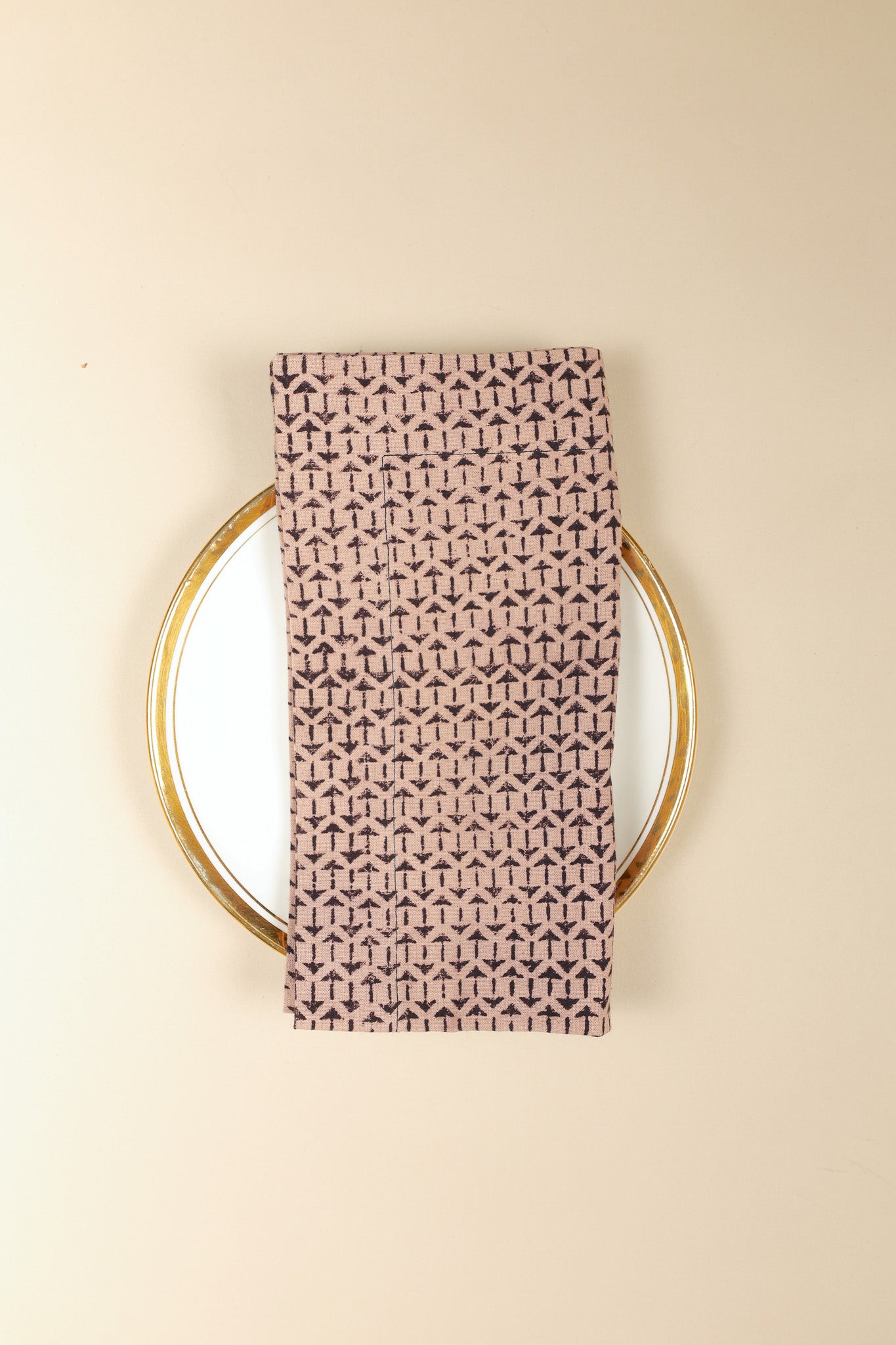 Charcoal Dust Kalamkari Napkins, Set of 4