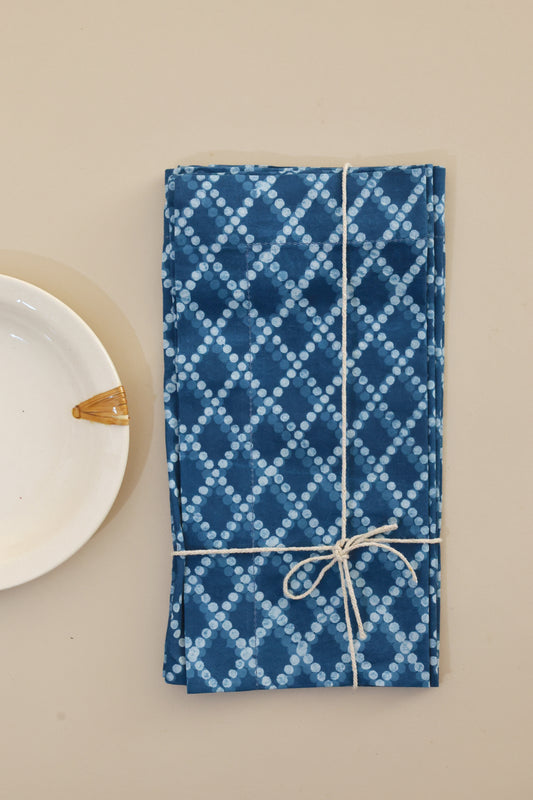 Soft Beats Indigo Napkins, Set of 4
