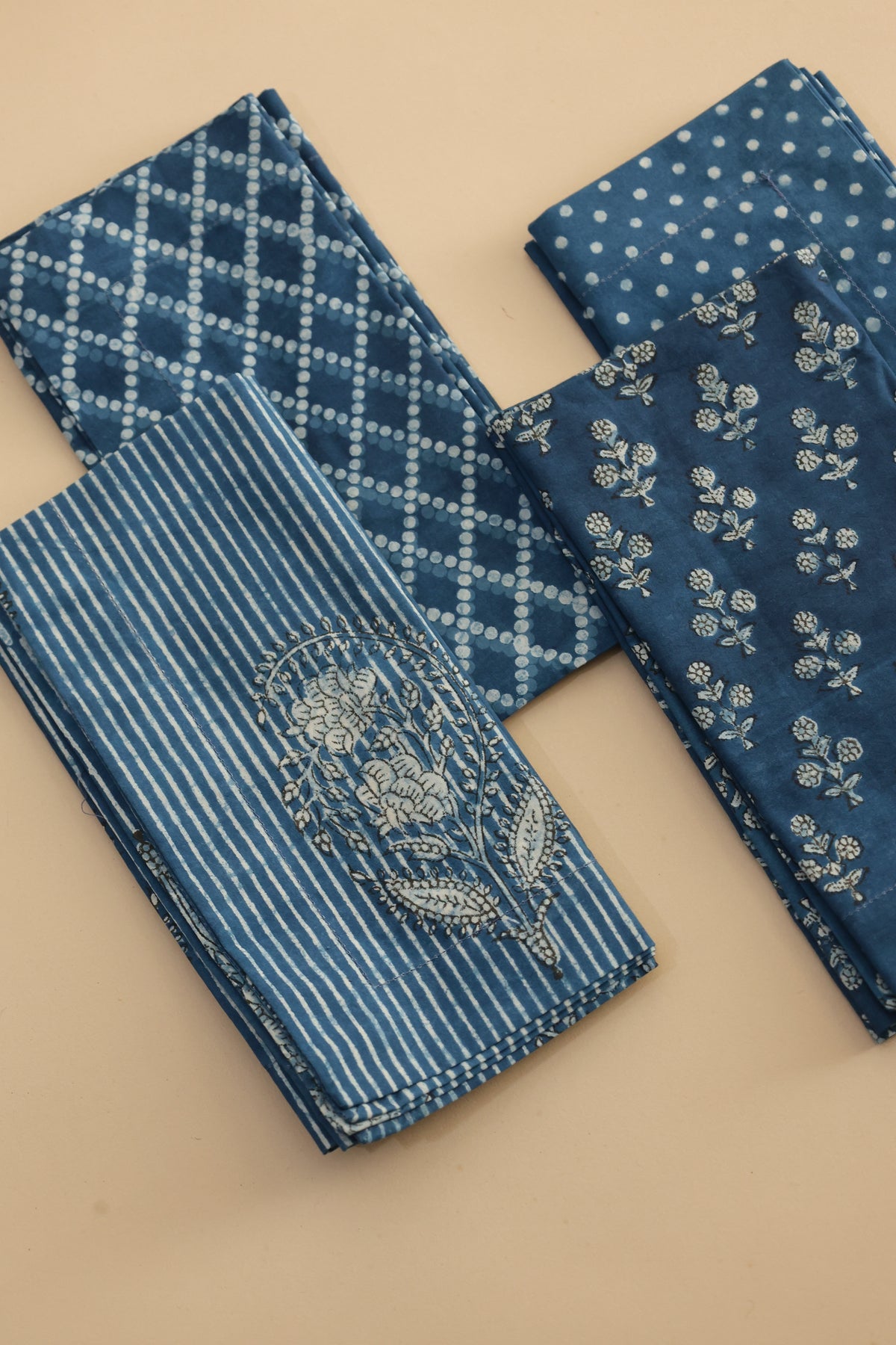 Soft Beats Indigo Napkins, Set of 4