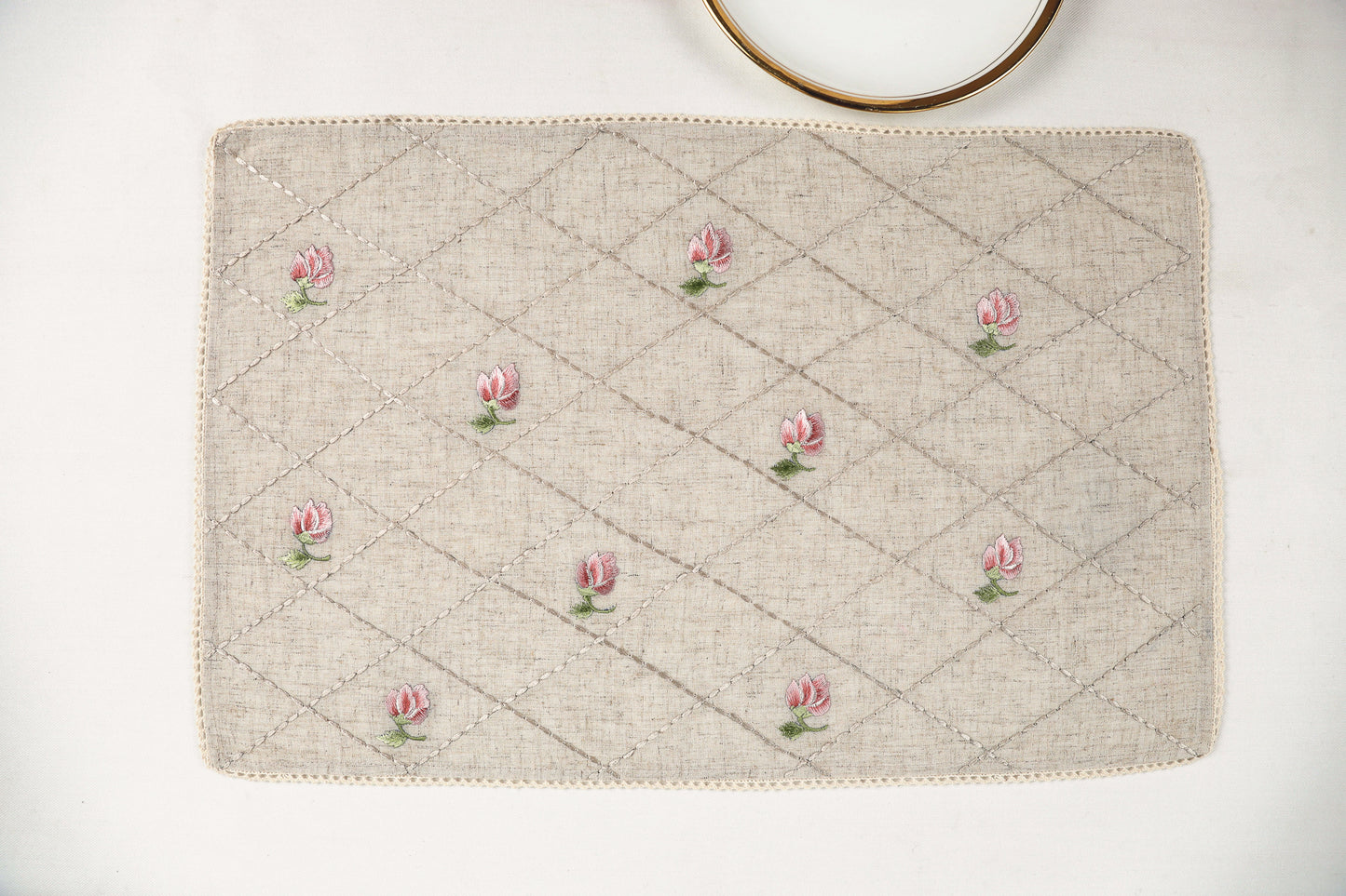 Ensemble de napperons bourgeons en fleurs