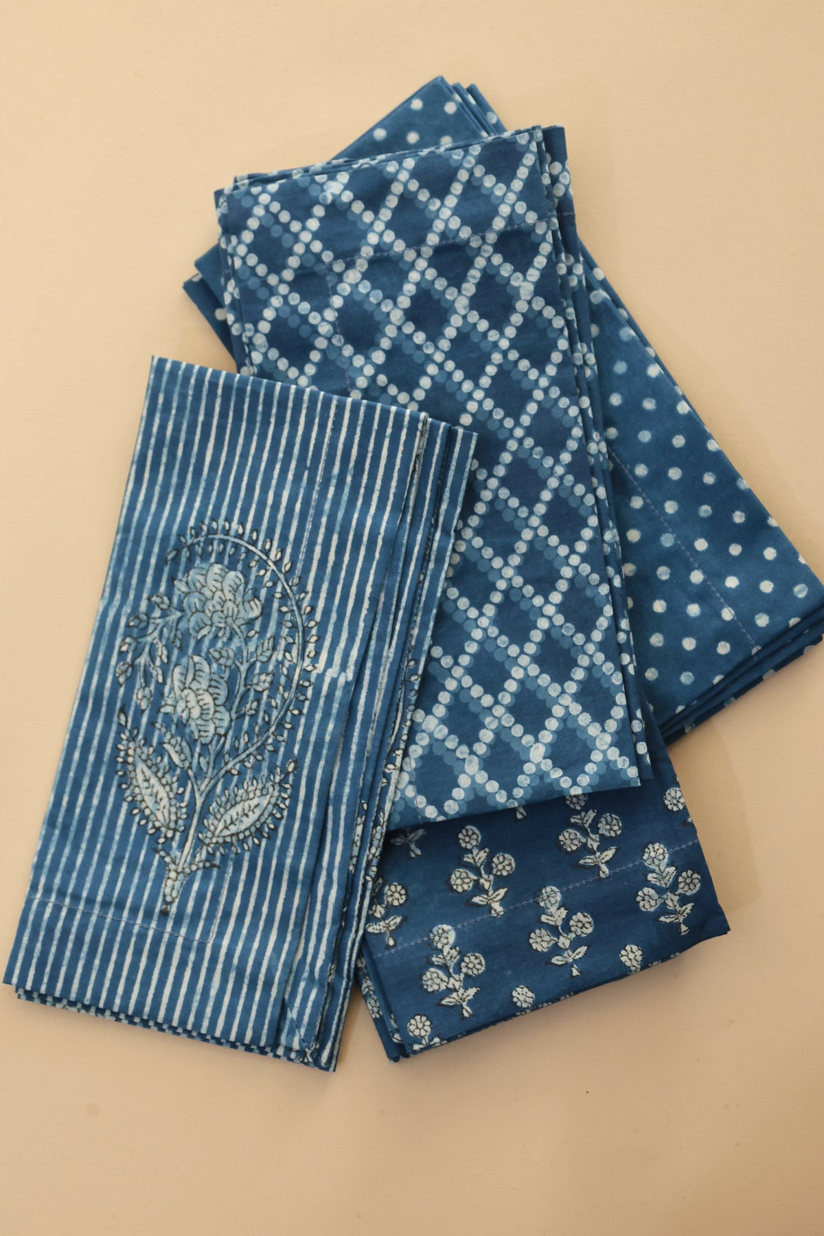 Ink Garden Indigo  Napkins, Set of 4
