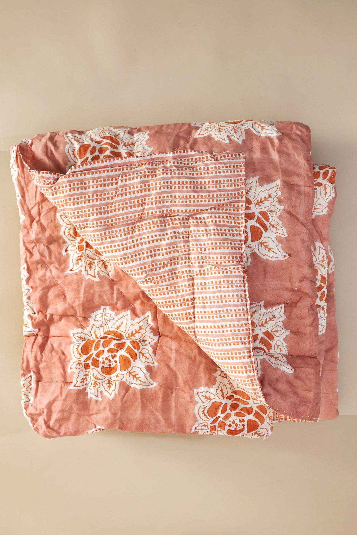 Everything Rose Block Print Quilt