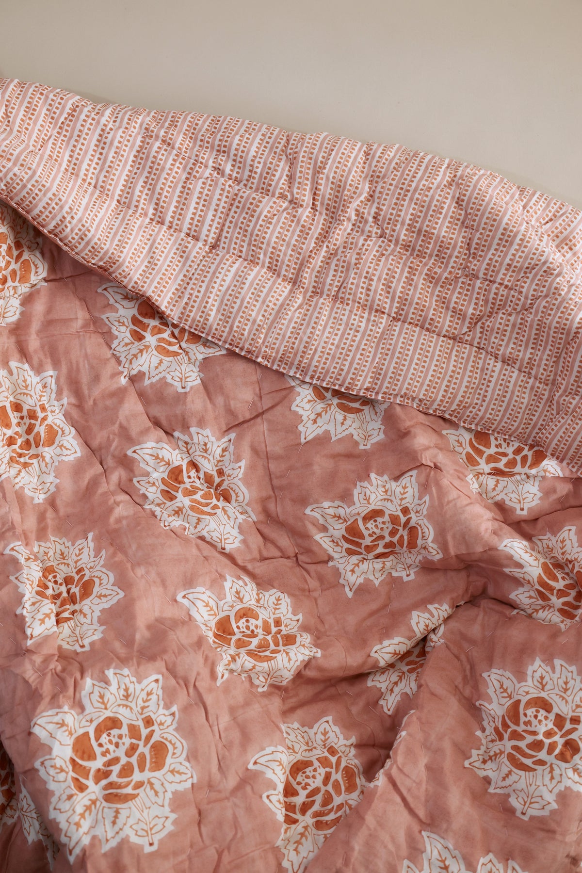 Everything Rose Block Print Quilt