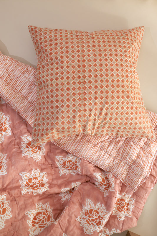Jaipur Trellis Block Print Pillow