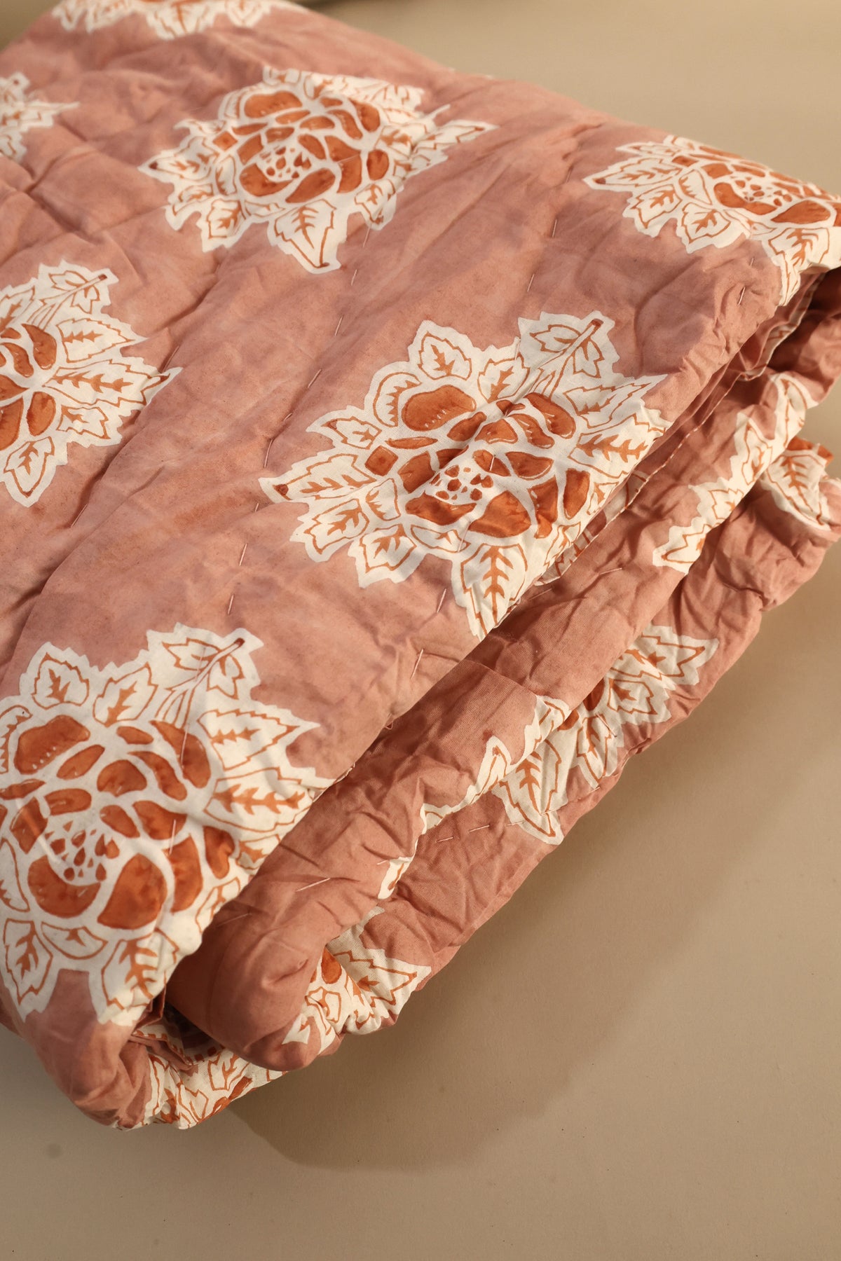 Everything Rose Block Print Quilt