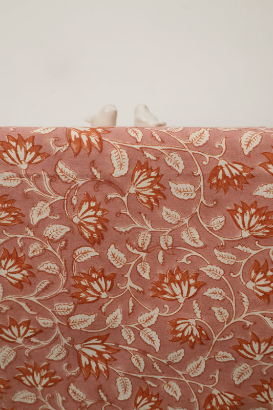 Blush Vines Block Print Tablecloth